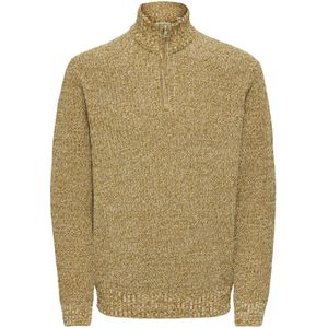 Only & Sons Trui 'ONSJOIN'  bruin gemêleerd
