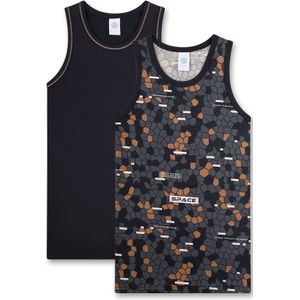 Sanetta Onderhemd  navy / nachtblauw / bruin / wit