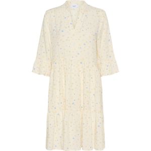 SAINT TROPEZ Jurk 'Eda'  chamois / pastelblauw / pasteelgeel / pastelgroen