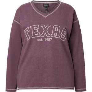 Ulla Popken Sweatshirt 'Texas'  beige / bessen
