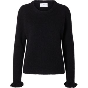 Wolmix - Ruches Mouwen - Trui - Zacht - Luxe Mix van Wol en Alpacawol