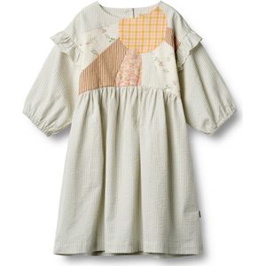 WHEAT Jurk 'Gro'  bruin / pastelgroen / oranje / rosa