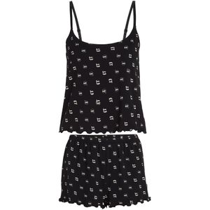 Karl Lagerfeld Korte pyjama  zwart / wit