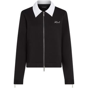 Karl Lagerfeld Sweatvest  zwart / wit