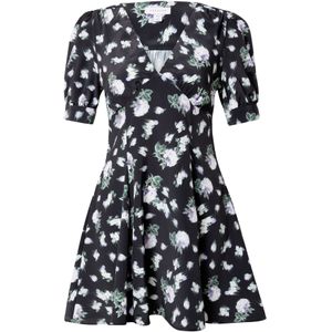 TOPSHOP Jurk 'Bella'  groen / lila / zwart / wit