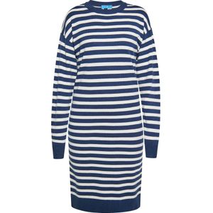 SANIKA Jurk  marine / wit