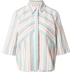 NÜMPH Blouse 'NUVIBEKA'  lichtblauw / lichtgroen / rosé / wit