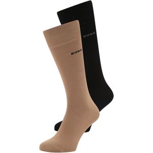 BOSS - Business-sokken - Medium Beige - 2 Paar - Met Gebreide Boorden