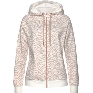 Kleur - Sweatvest - Beige - Met Capuchon - Met Trekkoord