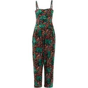Anou Anou Jumpsuit  bruin / geel / groen / pink / zwart