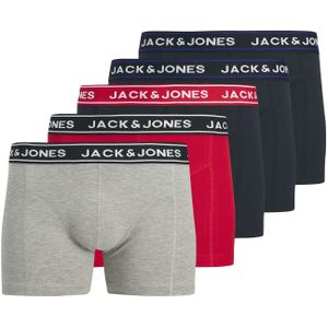 JACK & JONES Boxershorts 'JACHECTOR'  marine / grijs gemêleerd / rood