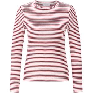 Rich & Royal - Shirt - Rood/Wit - Gestreept - Lange Mouw - Slanke Pasvorm
