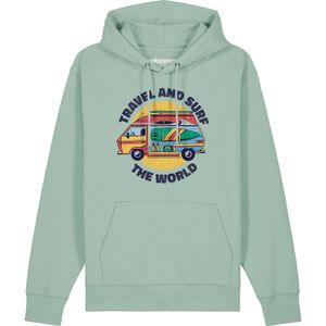 Watapparel Sweatshirt ' Travel and surf '  mintgroen / gemengde kleuren
