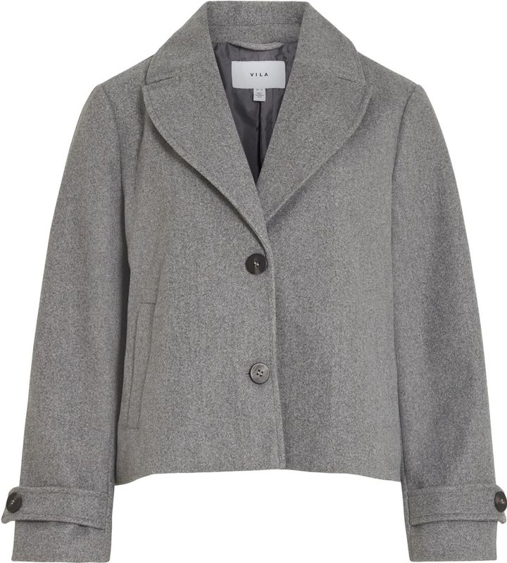 VILA Tussenjas 'VISOLO'  grijs gemêleerd