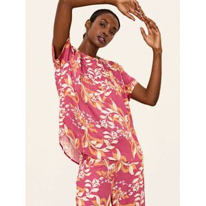 Odd Molly Blouse 'Frizzante'  lichtbruin / pink / wit