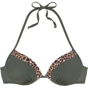 Look - Push-up Bikini - Olijf/Luipaard - Gewatteerd - Met Beugel
