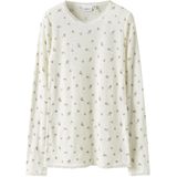 Merino Wol Top - Lange Mouwen - Slim Fit - Ronde Hals - Print