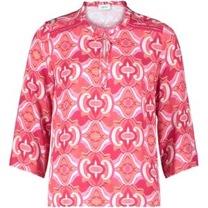 Cartoon Blouse  pink / rood / wit