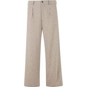 Prohibited Bandplooibroek 'SoHo'  crème / donkerbeige