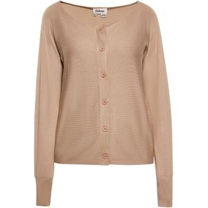 Sidona Gebreid vest  lichtbruin