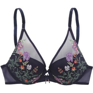 LASCANA BH  navy / smaragd / lila / koraal