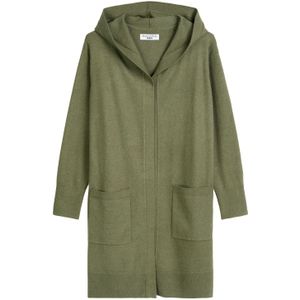 Marc O'Polo DENIM - Gebreid Vest - Donkergroen - Met Capuchon