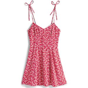 Tommy Jeans Zomerjurk  rood / wit