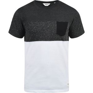 !Solid Shirt 'Kold'  antraciet / wit