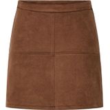 Pcrakel - Geborsteld - Minirok - High-Waist