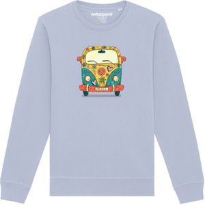 Watapparel Sweatshirt ' Hippies Bus '  lichtblauw / gemengde kleuren