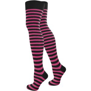 normani Overknee kousen  rosa / zwart