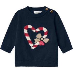 NAME IT - NBFREAMO - Trui - Donkerbeige / Navy / Rood / Wit