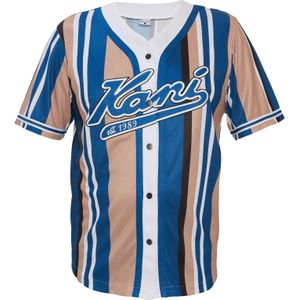 Karl Kani Shirt 'Varsity'  donkerblauw / bruin / zwart / wit