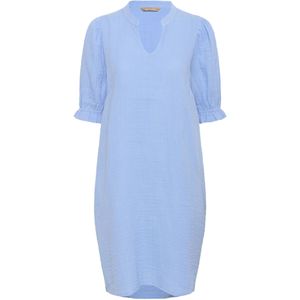 CULTURE - Jurk - Hemelsblauw - Knielengte - V-hals - Normale Pasvorm