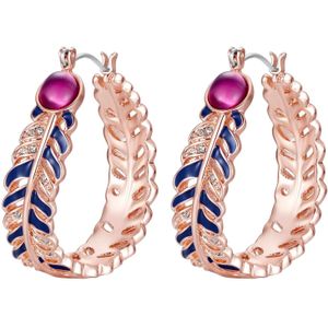 Lulu & Jane Oorbellen  blauw / rose-goud / lila / transparant