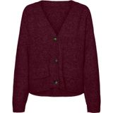 VERO MODA - VMBOOM - Gebreid Vest - Wijnrood
