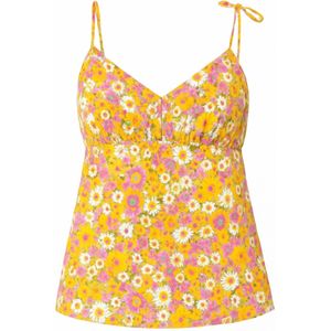 For You Moda Top  geel / lila / wit