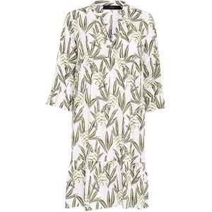 Peppercorn Blousejurk 'Luna'  pasteelgeel / kaki / olijfgroen / wit