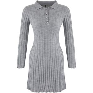 Trendyol Gebreide jurk  grijs