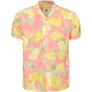 Campus Sutra Overhemd 'Jayce'  lichtgeel / lichtgroen / mandarijn / zalm roze