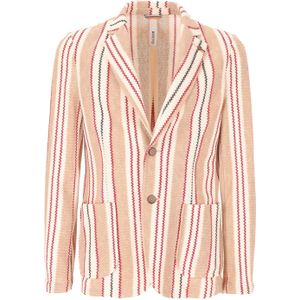 Distretto12 Colbert 'Edmundo'  sand / lichtbeige / donkergroen / rood