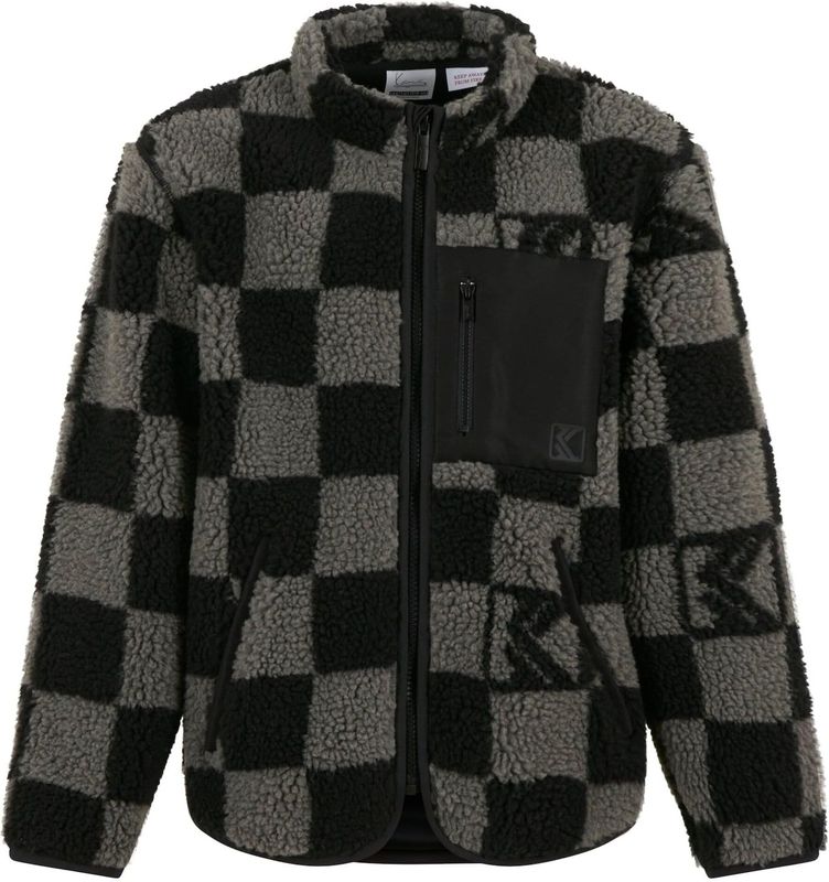 Karl Kani Fleece jas  grafiet / zwart