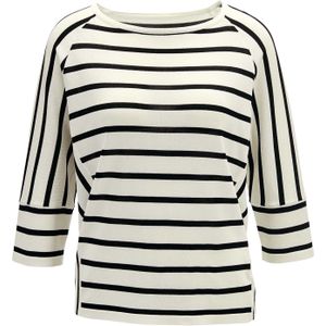 MADELEINE Trui  marine / wit