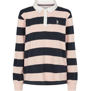 U.S. POLO ASSN. Sweatshirt 'Kamille'  poederroze / zwart / wit