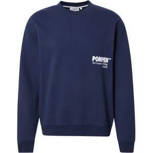 POMPEII Sweatshirt 'POMPEII'  donkerblauw / wit