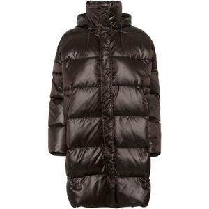My Essential Wardrobe - Glossy - Gewatteerde Jas - Donkerbruin