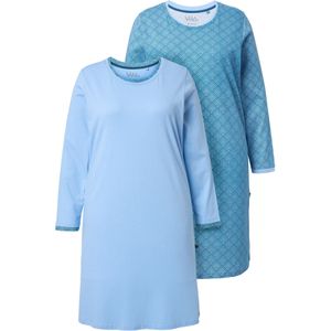 Ulla Popken Nachthemd  blauw / turquoise / azuur