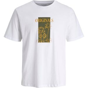 JACK & JONES Shirt  olijfgroen / oranje / wit