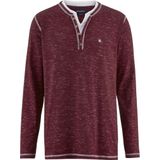 BABISTA - Shirt - Donkerrood - Lange Mouw - Henley Hals