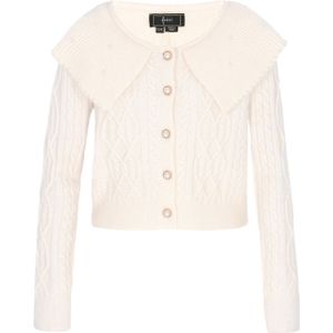 faina Gebreid vest  offwhite